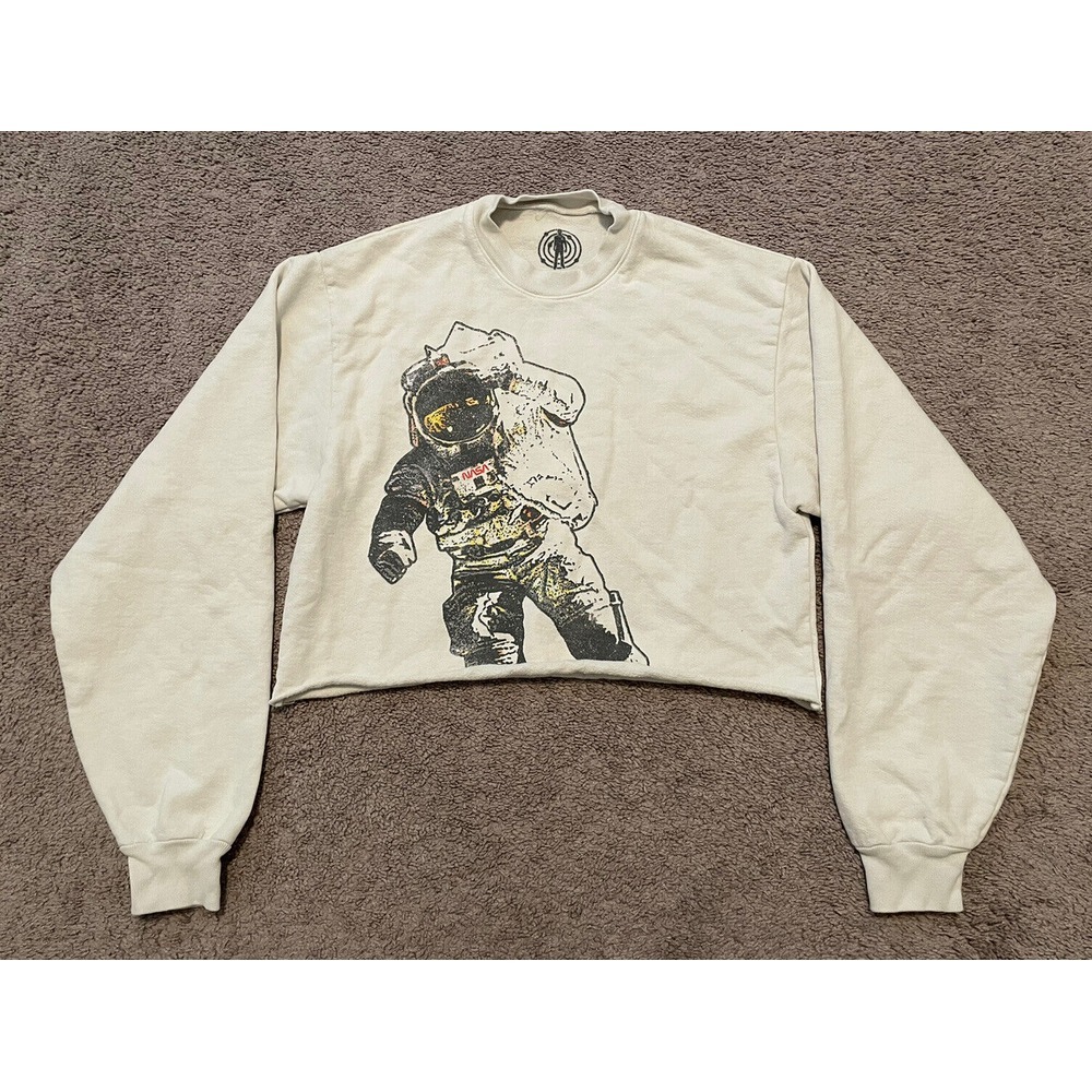 Authentic Kid Cudi To The Moon Tour NASA‎ Crewneck Sweatshirt Cropped Small